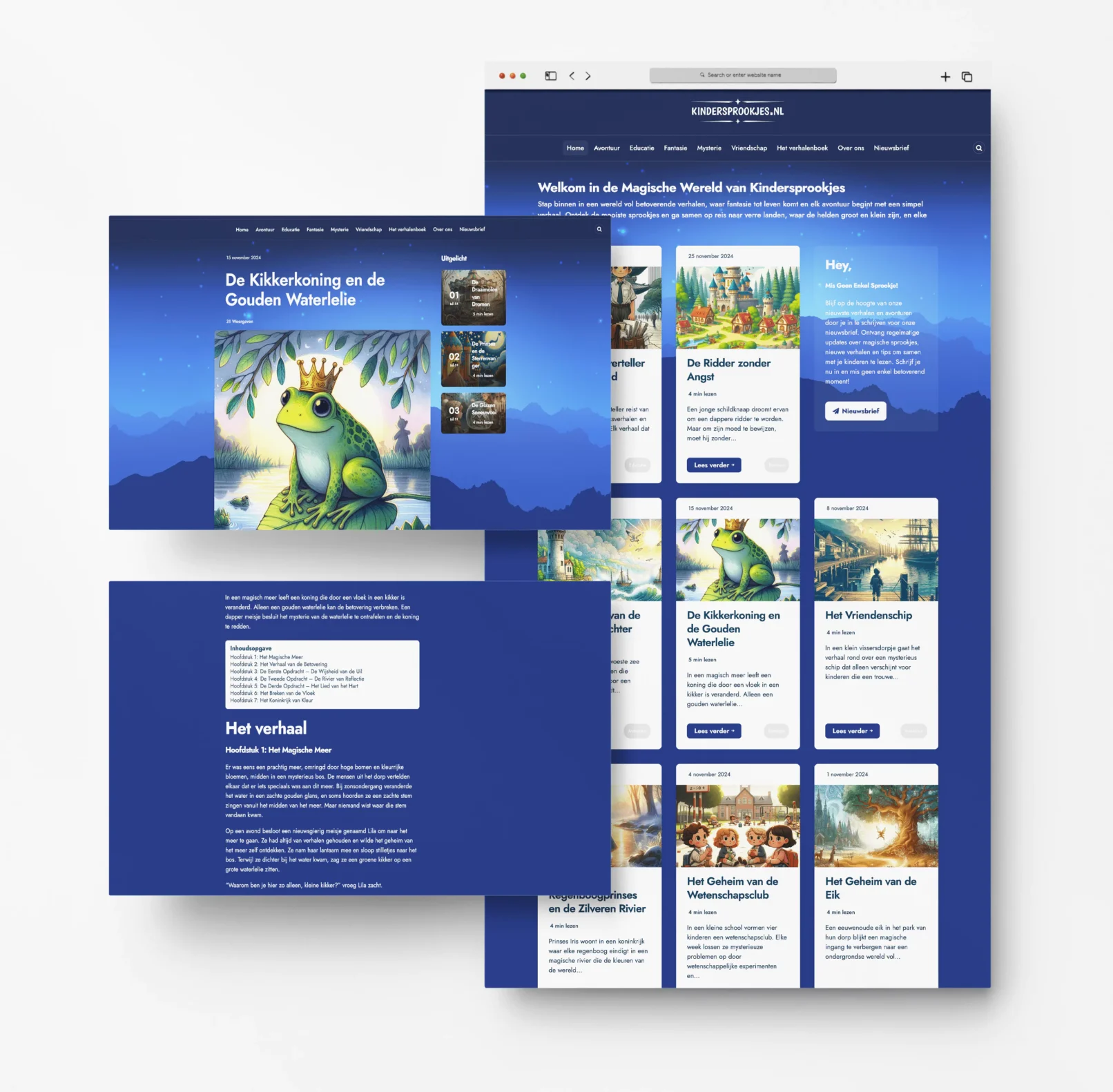 Mock-up kindersprookjes website